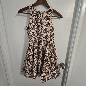 Pippa and Julie Pink/Black lined Girls Dress